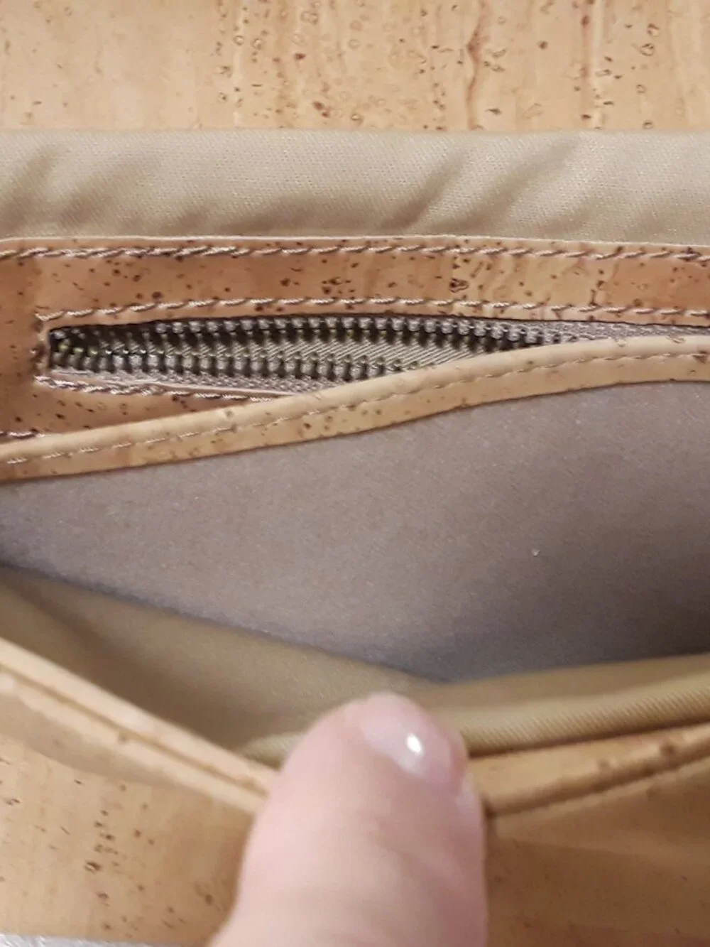 Natural Cork Portugal Convertible Satchel Crossbody Bag Top Handle and Strap EUC